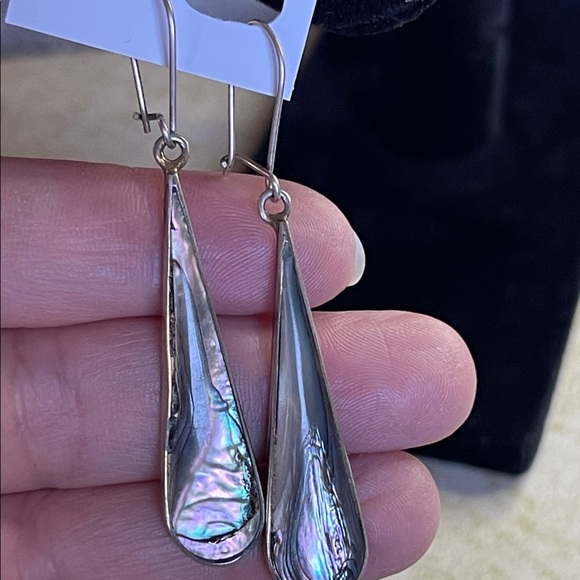 Iridescent Teardrop Earrings - Picture 4 of 5